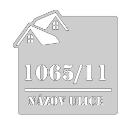 Domovní číslo vzor 001, bez povrchové úpravy