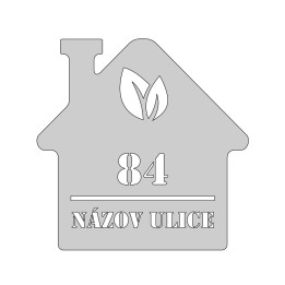 Domovní číslo vzor 002, bez povrchové úpravy