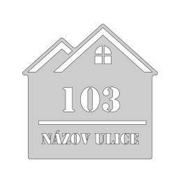 Domovní číslo vzor 003, bez povrchové úpravy