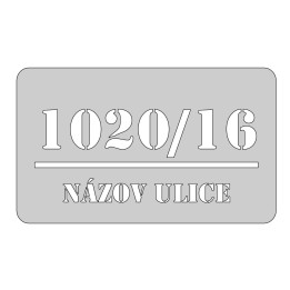 Domovní číslo vzor 005, bez povrchové úpravy