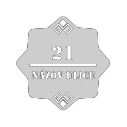 Domovní číslo vzor 004, materiál: hliník