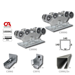 Set kování GRANDE-9 samonos do 1000 kg, profil 140 x 140 x 6000 mm
