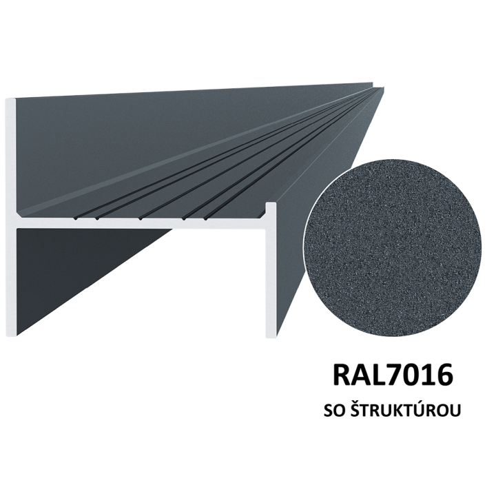 UT profil 50x44 mm, L-6000 mm (RAL 7016)