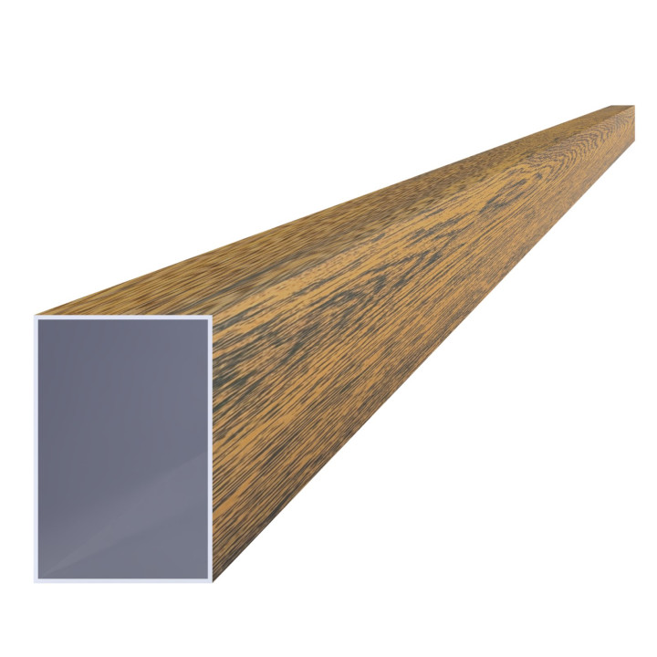 Hliníkový jekl 60 x 40 x 1 x 6000 mm, struktura OŘECH
