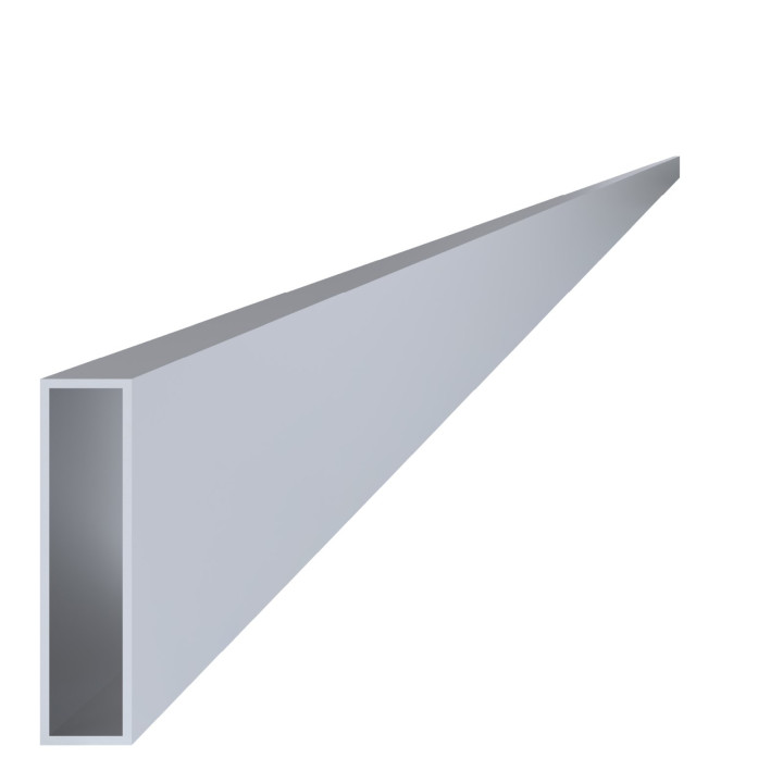 Hliníkový jekl 80 x 20 x 2 x 6000 mm, bez úpravy