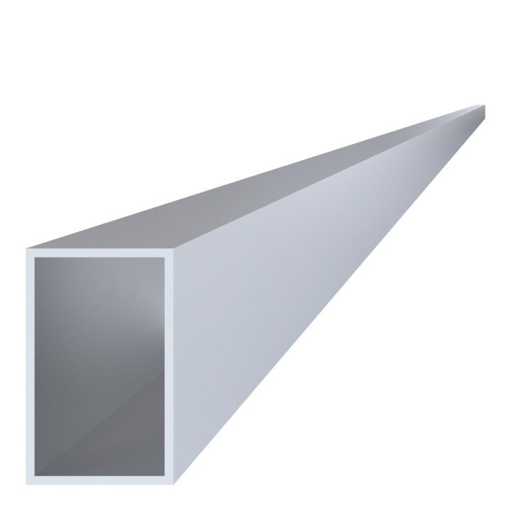 Hliníkový uzavřený jekl 80 x 50 x 3 x 6000 mm, bez úpravy