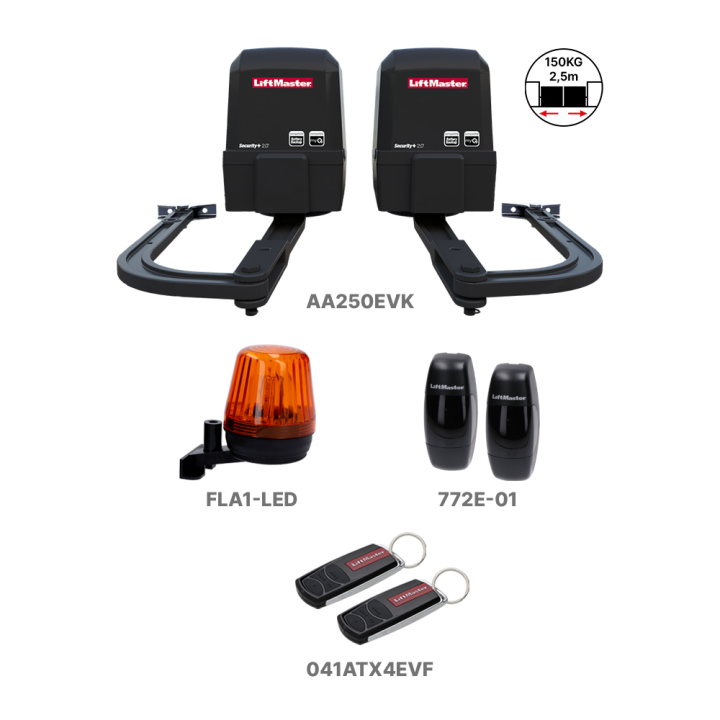 LiftMaster sada pro dvoukřídlovou bránu do 2,5 m/křídlo