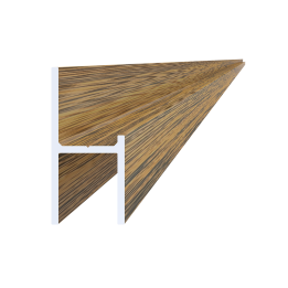 UT profil 20,5 x 44 mm, L-6000 mm, práškový lak, struktura OŘECH