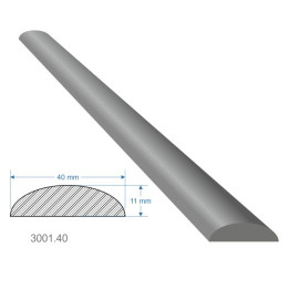 Madlo D 40x11x3000mm, cena za KUS