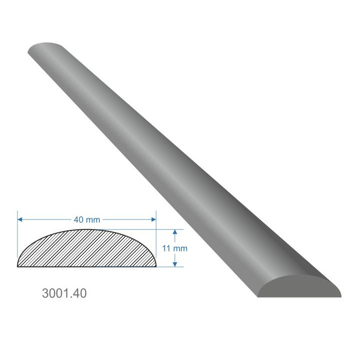 Madlo D 40x11x6000mm, cena za KUS
