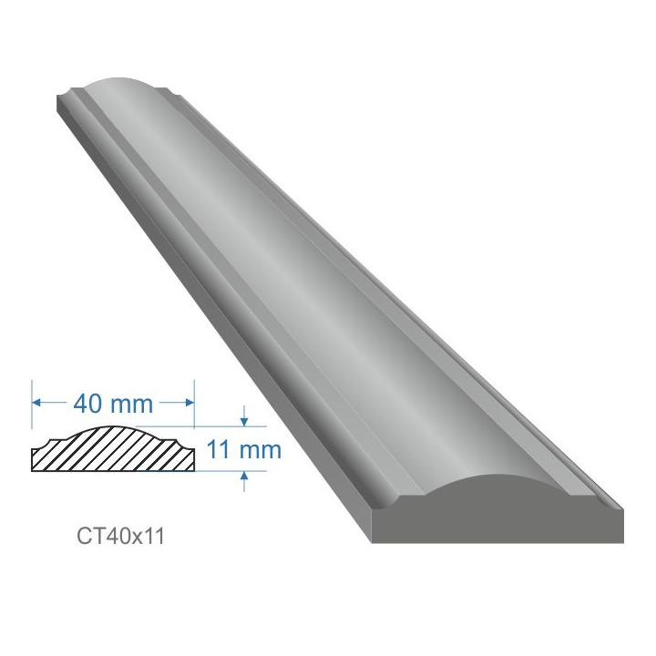 Madlo 40x11mm, dĺžka 6000 mm, cena za KUS
