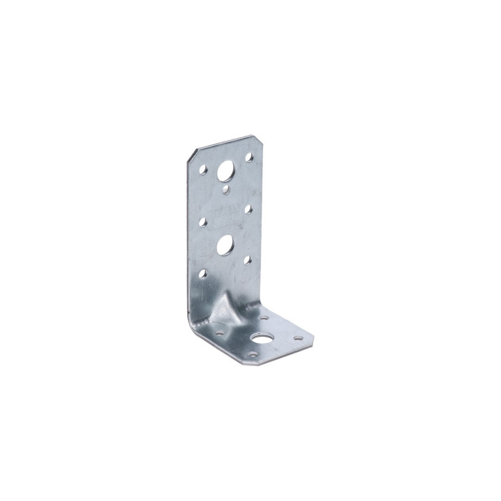 úhelník s prolisem 95x53x45mm, 2,5mm, pozink, díry průměr 5mm-11ks, 11mm-3ks