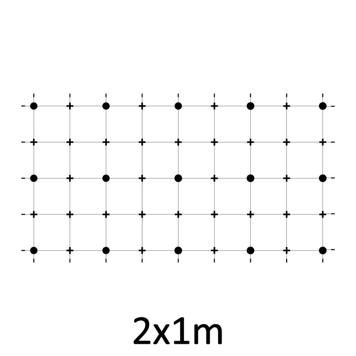 Montážní sada pro zelenou stěnu - nerez, rozměr 2 x 1 m