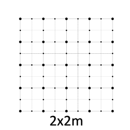 Montážní sada pro zelenou stěnu - nerez, rozměr 2 x 2 m