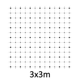 Montážní sada pro zelenou stěnu - nerez, rozměr 3 x 3 m