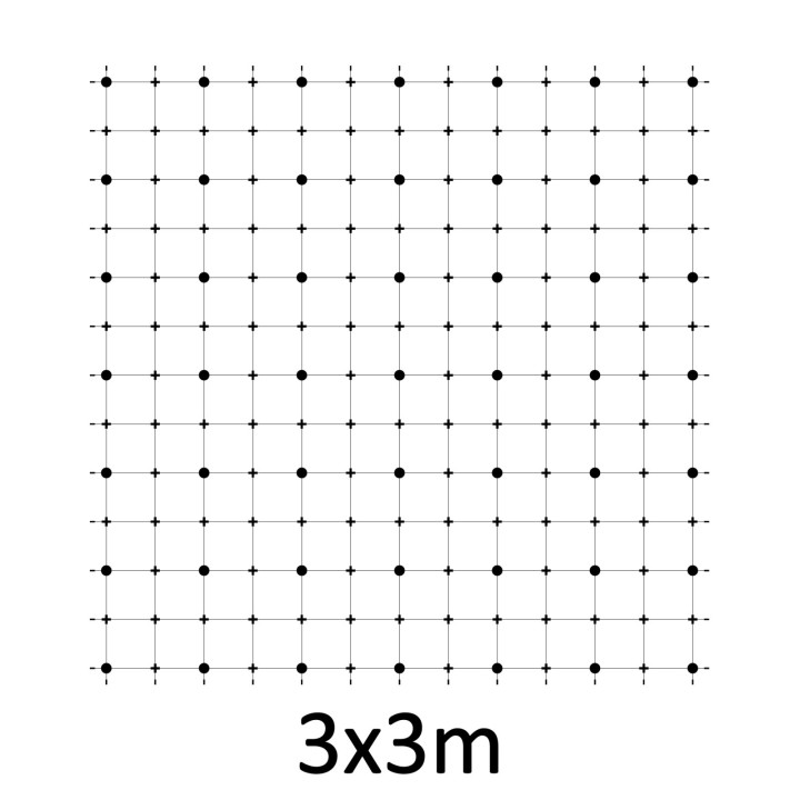 Montážní sada pro zelenou stěnu - nerez, rozměr 3 x 3 m