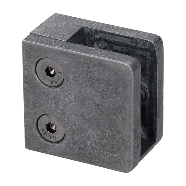 ZAMAK svorka skla plochá pro sklo 6–12,76 mm, Al/Zn