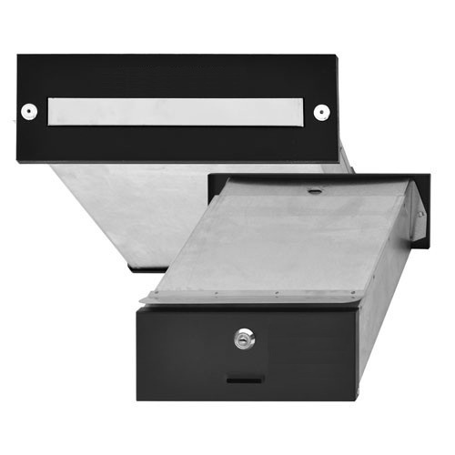 Poštovní schránka do zdi (275x90x400mm) nerez / černá, max. formát listu: A4