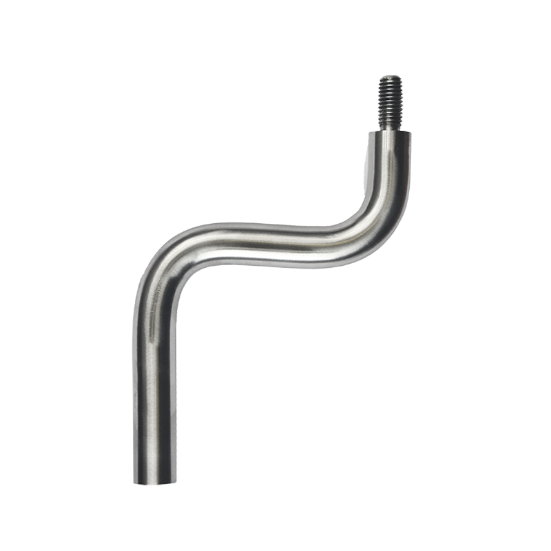 Čep mimo osový (vnější závit M8 - vnitřní závit M6, D=14mm, L: 75mm), broušená nerez K320 / AISI304