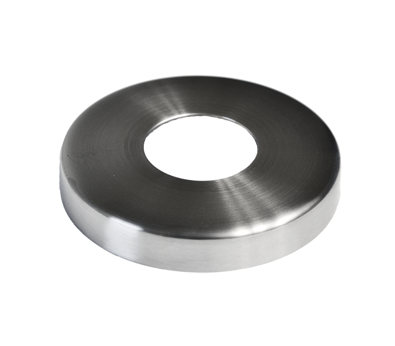 Kryt příruby (průměr=85mm) na trubku průměr=33,7mm (otvor pr. 34mm), broušená nerez K320/AISI304