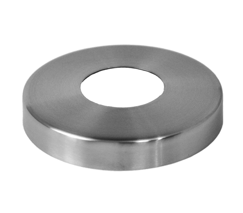 Kryt příruby (průměr=105/20mm) na trubku průměr=42,4mm (otvor průměr=43mm), nerez broušená K320/AISI304