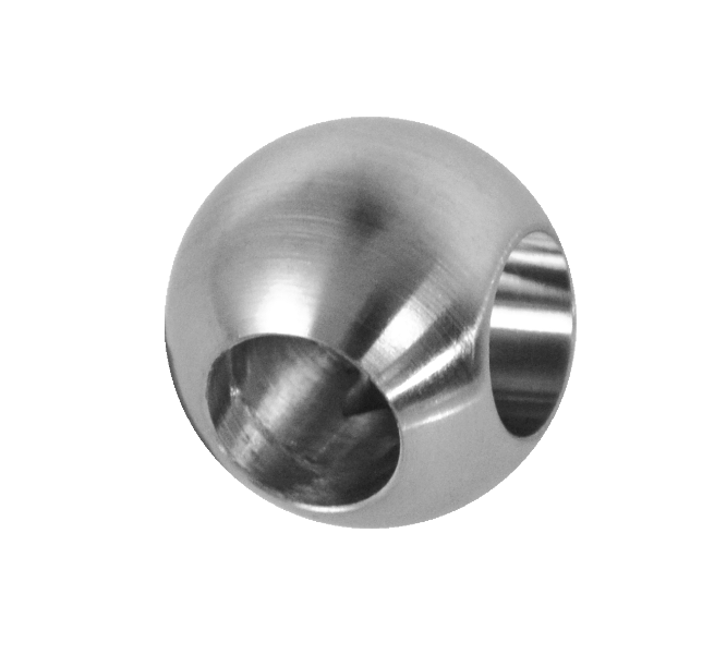 Koule rohová průměr=25mm na trubku průměr=12mm, broušená nerez /AISI304