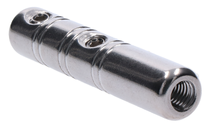 Úchyt se závitem M8 pro nerezové lanko D=5mm, broušená nerez K320 /AISI304