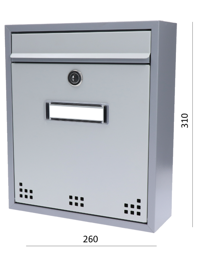 Poštovní schránka (260x310x90mm), šedá