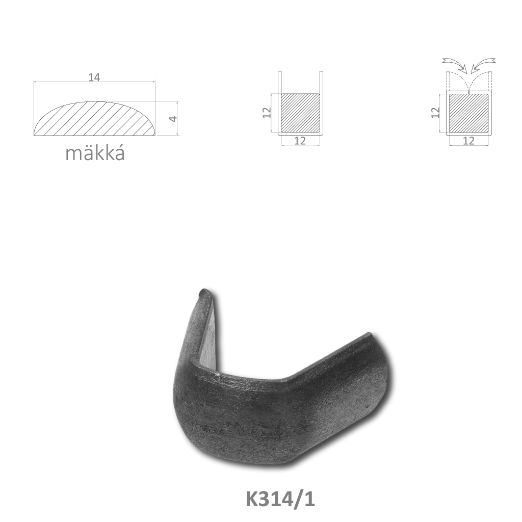 Spona měkká 12mm
