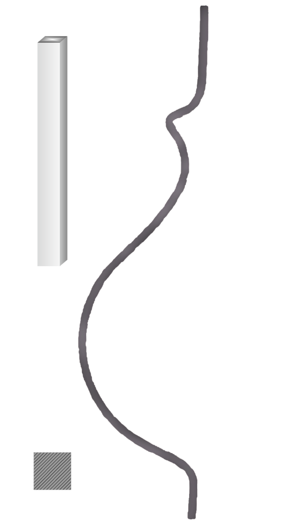 Kovaná výplň zábradlí 2 H 900 x L 220mm,12 x 12mm,hladká ocel