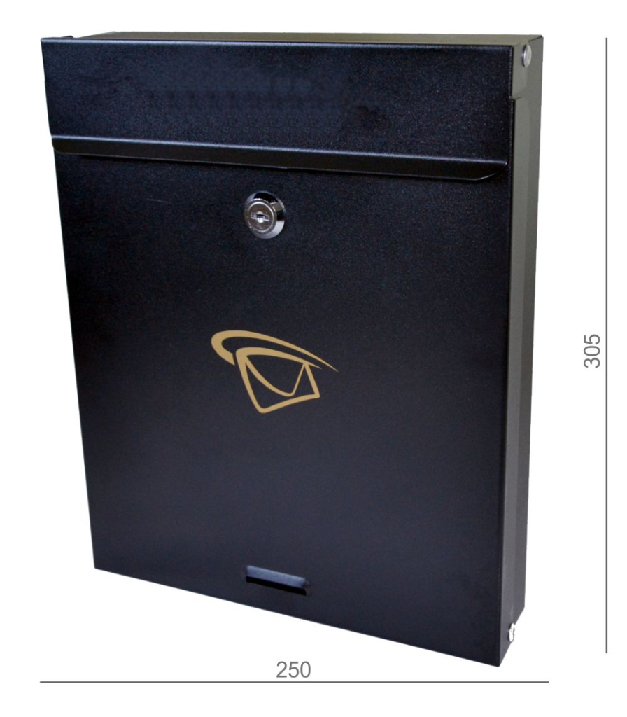 Poštovní schránka (250x305x60mm), max. formát listu: A4, černá
