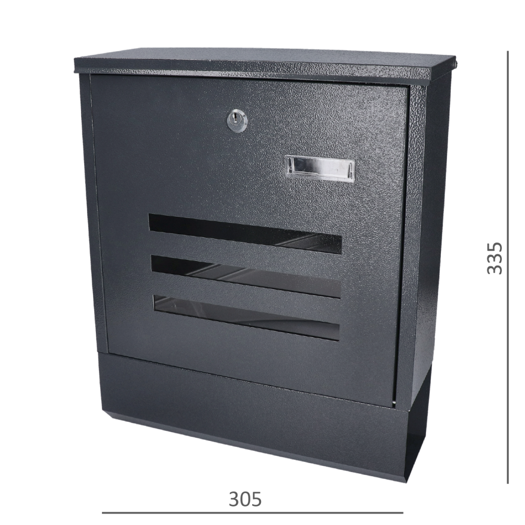 Poštovní schránka (305x335x96mm, tl. 0,6mm), max. formát listu: A4, antracitová